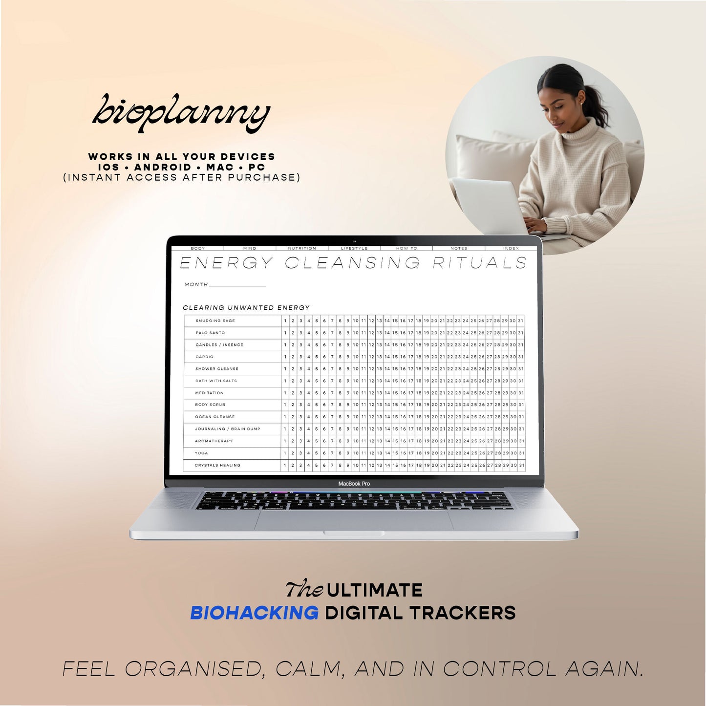 BUNDLE: Daily pages + Health & Wellness Templates for Women