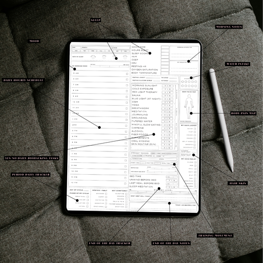 Daily Tracker + Wellness Templates Bundle