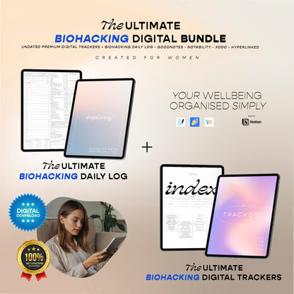 BUNDLE: Daily pages + Health & Wellness Templates for Women